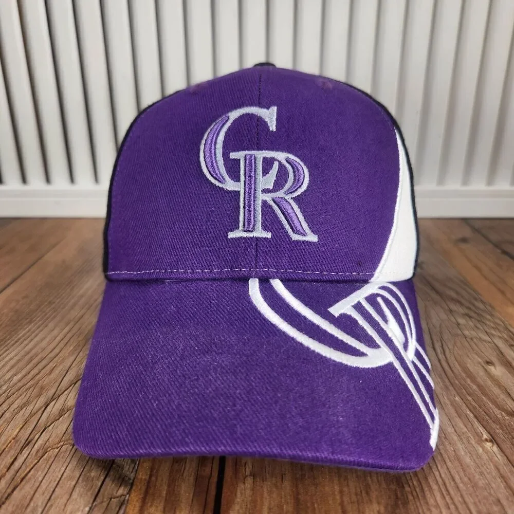 Colorado Rockies Hat Cap Strap Back Purple Black MLB Genuine Merchandise Sports